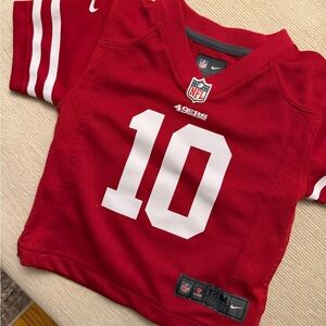 Nike Kids Red and White Football Jersey